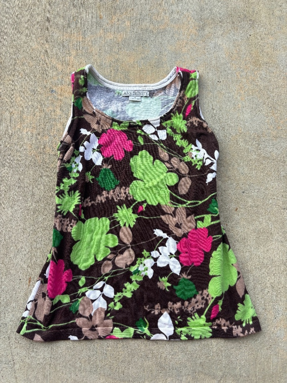 Vintage Floral Cotton Knit Tank